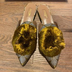 Aquazzura powder puff flat